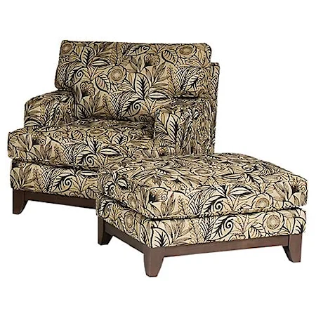 Upholstered Chair & Ottoman